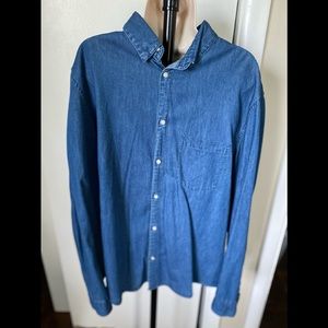 Denim Dress Shirt Size M